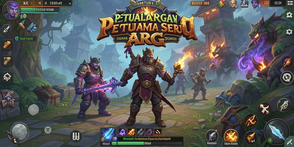 Tangkapan layar gameplay DIREKTURTOTO dengan pertarungan yang mendebarkan.