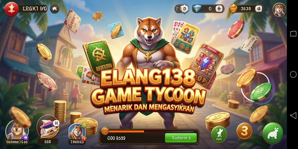 Tampilan gameplay ELANG138 yang menantang dalam mengelola bisnis Tycoon.