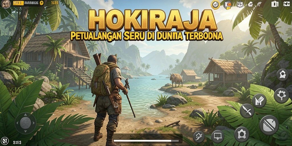 Tampilan gameplay HOKIRAJA yang memukau di dunia terbuka.