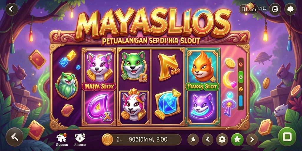 Screenshot gameplay MAYASLOTS menampilkan aksi slot yang mendebarkan.